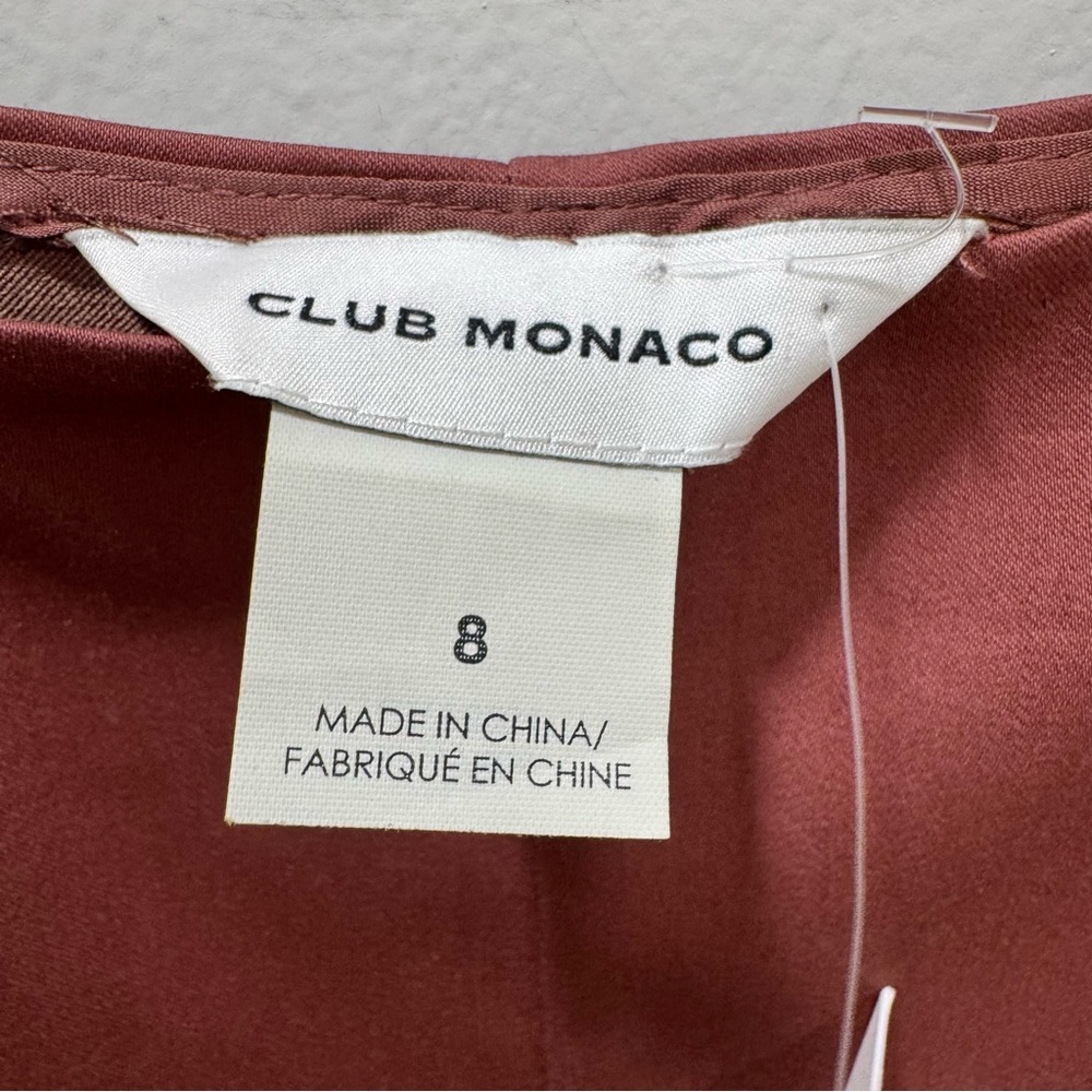 NWT Club Monaco Wide Neck Panel Dress Red Women's 8 A Line Pockets Classic - Picture 9 of 16